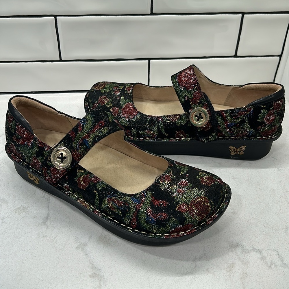 Alegria by PG Lite Paloma Flora Nova Leather Mary Jane Shoes EU‎ 41 / US 11-11.5